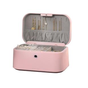 神指宝盒首饰盒指纹密码盒耳环双层项链戒指黄金收纳盒小型入柜迷你床头柜证件平板收纳保险箱学生家用保险柜