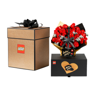 【结婚礼物】乐高官方旗舰店10328鎏金玫瑰礼盒永生花积木玩具