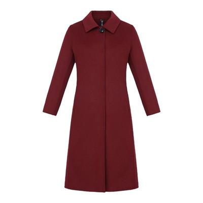 双面羊绒中长款修身型喜婆婆大衣