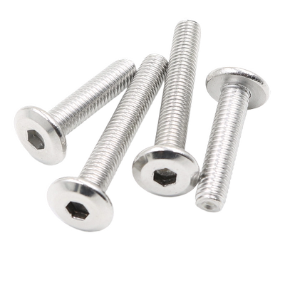 304不锈钢平头倒边内六角螺丝