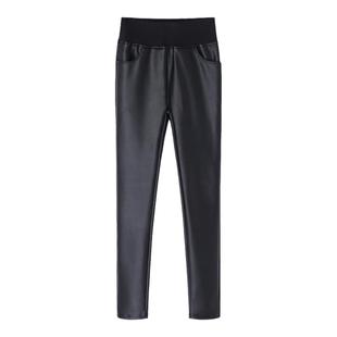 高腰皮裤女外穿冬秋加绒加厚保暖大码紧身弹力打底裤女2025新款冬