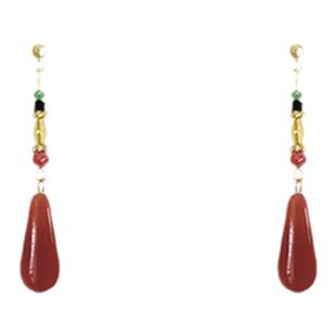 新中式国风耳环女新款红色复古耳坠高级古风新娘结婚耳饰旗袍配饰