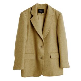 ELLE法式高级感廓形西装外套女2025冬装新款小个子气质休闲小西服