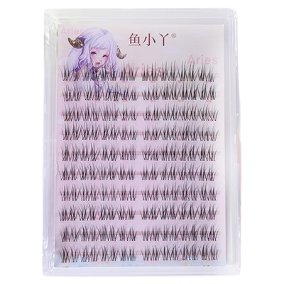 鱼小丫假睫毛纯欲白开水睫毛自然仿真妈生感单簇分段式新手睫毛