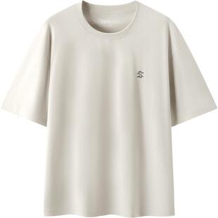 森柔棉|森马短袖T恤男2025夏季新款液氮保型印花针织上衣百搭白t