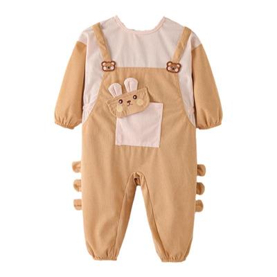 宝宝连体罩衣婴儿童学爬服一体式爬行服外穿耐脏秋冬全身护衣洋气