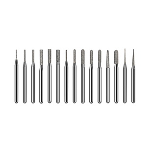 金刚磨头 3mm柄盒装锥形尖针胖头针金刚石电镀磨头 磨针打磨头