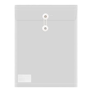 12个得力透明档案袋a4大号加厚绕绳子文件袋简约塑料学生用办公文件收纳人事简历资料袋大容量合同文件袋批发