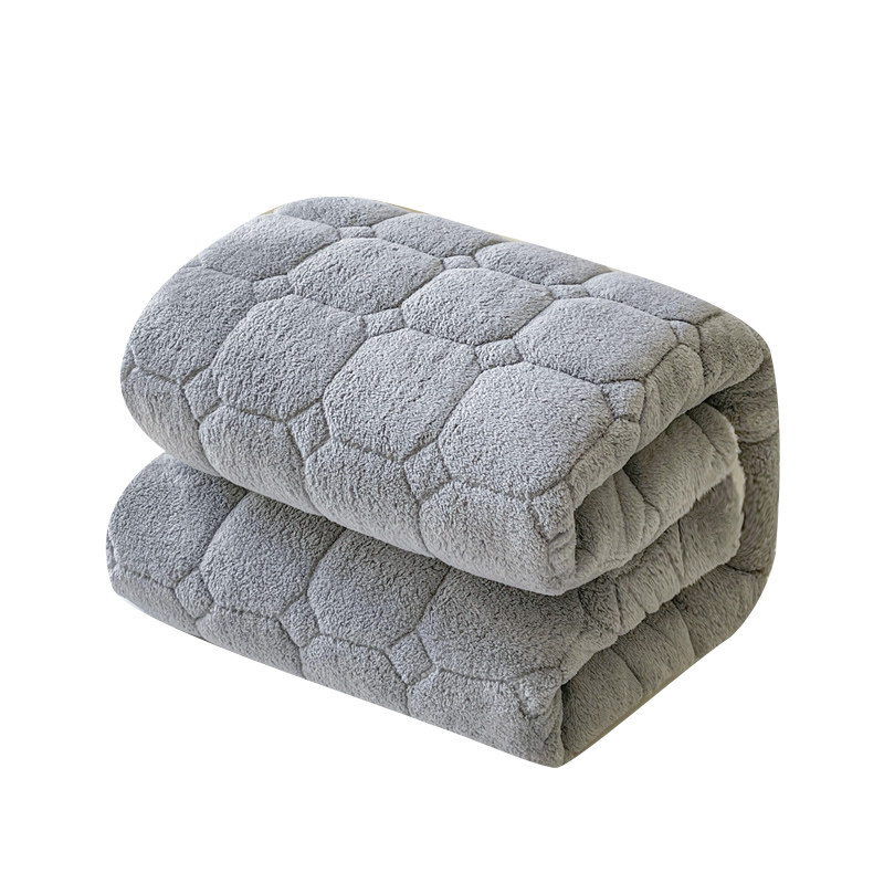 冬季加绒床笠三件套2024新款牛奶绒夹棉床罩单件席梦思床垫保护罩