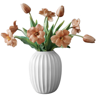 ladylike pu手感香味郁金香假花仿真花装饰摆件客厅 女生花束礼物