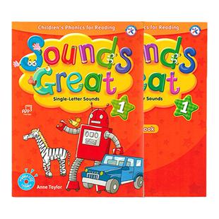 【斑达图书】自然拼读phonics 教材 Sounds great 1/2/3/4/5级别小学英文音标字母发音phonics少儿自然拼读语APP赠资源