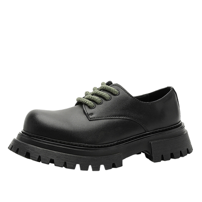 痞帅大头鞋子高级感厚底德比鞋