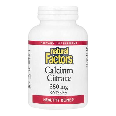 NaturalFactors柠檬酸钙片补钙中老年成人高含量骨骼牙齿健康