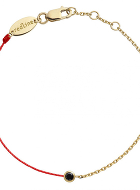 红绳男士配饰时尚风克拉黑钻手链