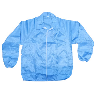 防静电分体纽扣短款网格子防尘蓝色静电衣长袖防护无尘工作服套装