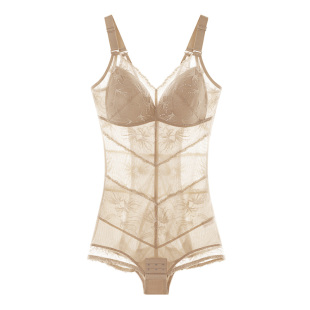 新款免穿文胸吊带连体塑身衣网纱薄款收腹束腰显瘦美体塑形体雕衣