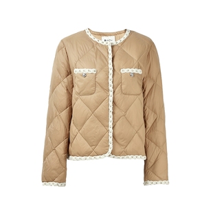 秋水伊人优雅小香风圆领薄款外套2025冬季新款女短款显高羽绒服