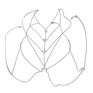 纯欲风~项链女潮酷辣妹身体链耀眼胸链全身性感比基尼立体后背链