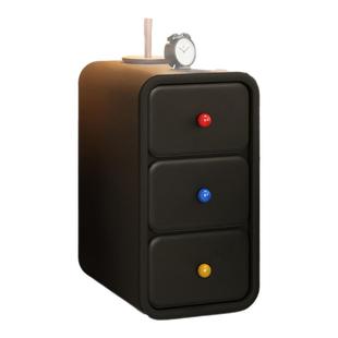 极窄实木床头柜小型黑色家用卧室超窄儿童房床头柜夹缝床边收纳柜