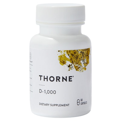 Thorne悦恩维生素D3胶囊成人1000iu活性VD提高免疫90粒D128