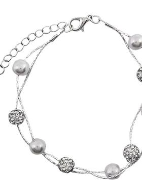 满天星双层珍珠手链女生款轻奢小众设计高级感手串精致叠戴手饰品