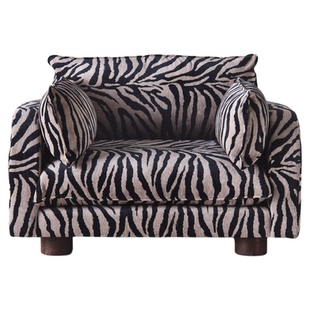 西班牙Dusty Deco Miles Loveseat Zebra单人沙发斑马图案休闲椅