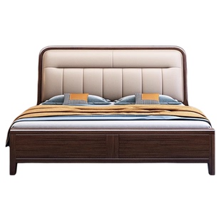 紫金檀木榫卯满铺结构全实木1米8加厚主卧室1.5m双人床2*2.2大床