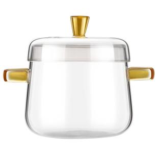 小炖盅高硼硅玻璃银耳炖燕窝盅隔水炖罐汤盅蒸蛋碗玻璃锅明火煮锅