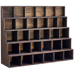 桌面实木收纳置物架博古架茶道零配茶具茶杯架茶托茶棚杯托格子架