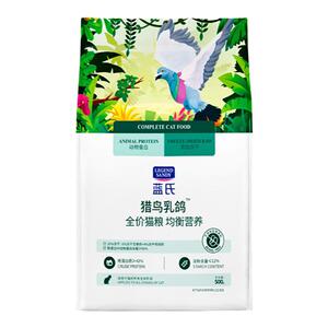 蓝氏猫粮猎鸟乳鸽冻干生骨肉猫粮成猫幼猫通用全价营养猫粮1.5kg