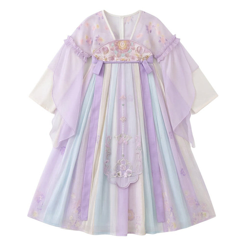 汉服女童秋装高端超仙公主连衣裙