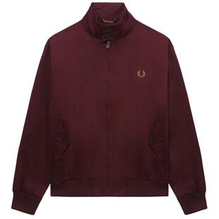 FRED PERRY男装立领拉链夹克2025秋季新款简约休闲纯色工装外套