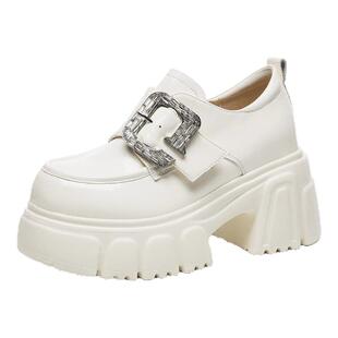 星期六高跟乐福鞋女款新款春季法式粗跟小皮鞋舒适百搭单鞋子