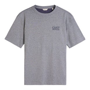 【随心系列】GANT/甘特26春夏男士重磅双面色美式休闲正肩短袖T恤
