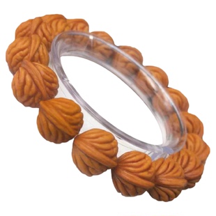 【特小特大尺寸】秦岭纯野生龙纹桃核手串高端文玩男女款手链原色