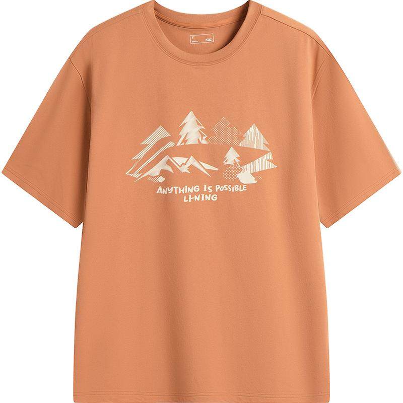 李宁情侣印花T恤休闲半袖