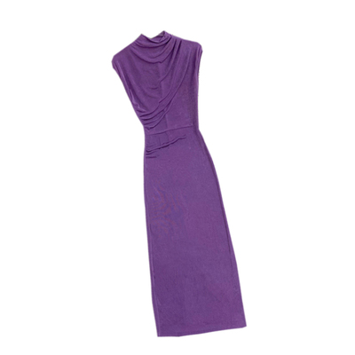 欧美风包臀紧身无袖中长款连衣裙