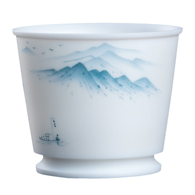 张丽娇大师手绘山水主人杯