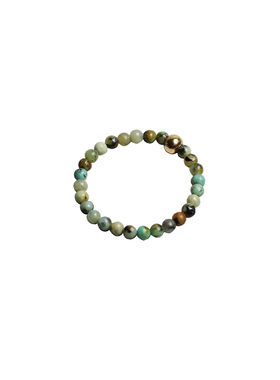 Ciel原创手工天然澳洲原矿绿松石戒指2mm小豆珠极细指环关节尾戒