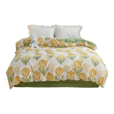 定做牛奶绒被套法兰绒大被罩