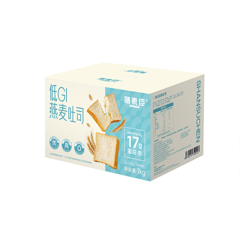 膳素臣低GI燕麦面包吐司低升糖慢糖尿人孕妇学生高蛋白主食早餐