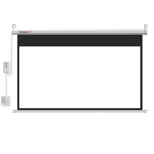 新款全屏电动遥控升降投影机幕布40寸50寸60寸92寸100寸120寸180寸200寸家用影院办公壁挂4K高清幕可定制110V