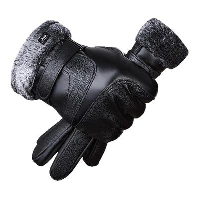 jeep男士吉普羊皮手套保暖加绒