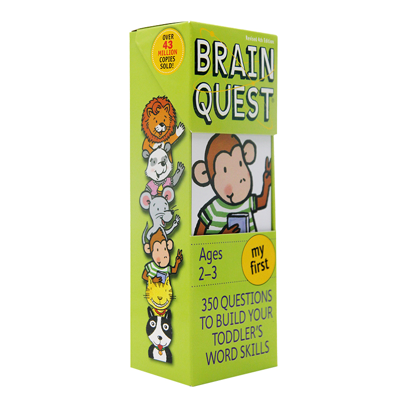 Brain Quest卡片系列 138元3件 Preschool Kindergarten/Reading /Math Grade 大脑任务字卡书英文原版 学前小学生全科练习阅读物