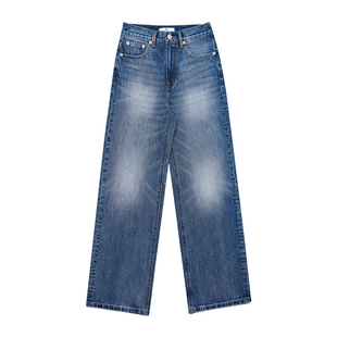 DD「Back to 90s」复古重工洗水中低腰宽松直筒竹节牛仔裤女秋冬