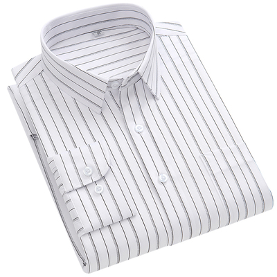 啄木鸟男士长袖条纹薄款衬衫