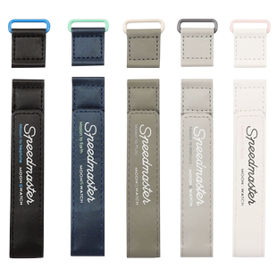 适配omega欧米茄swatch斯沃琪联名星球超霸登月系列魔术贴手表带