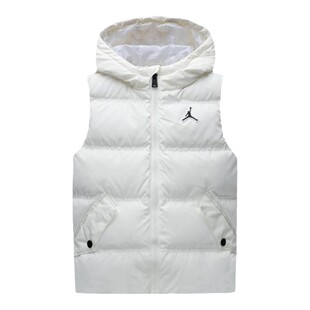 JORDAN儿童装男女童羽绒马甲背心2025冬季新款保暖背心JD2442028
