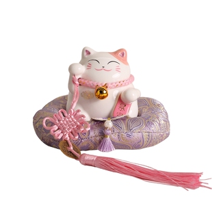 桌面摆件招财猫办公室工位情绪稳定神器发财水晶树女生礼物幸福感