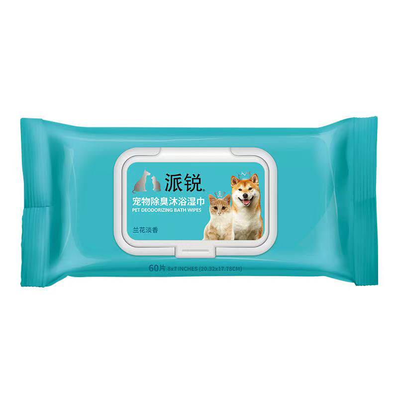 派锐宠物除臭湿巾狗用除异味无刺猫狗湿巾